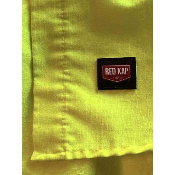 RED KAP Men's Hi-Visibility Long Sleeve Ripstop Work Shirt - MED Type R, Class 2 - Picture 6 of 7